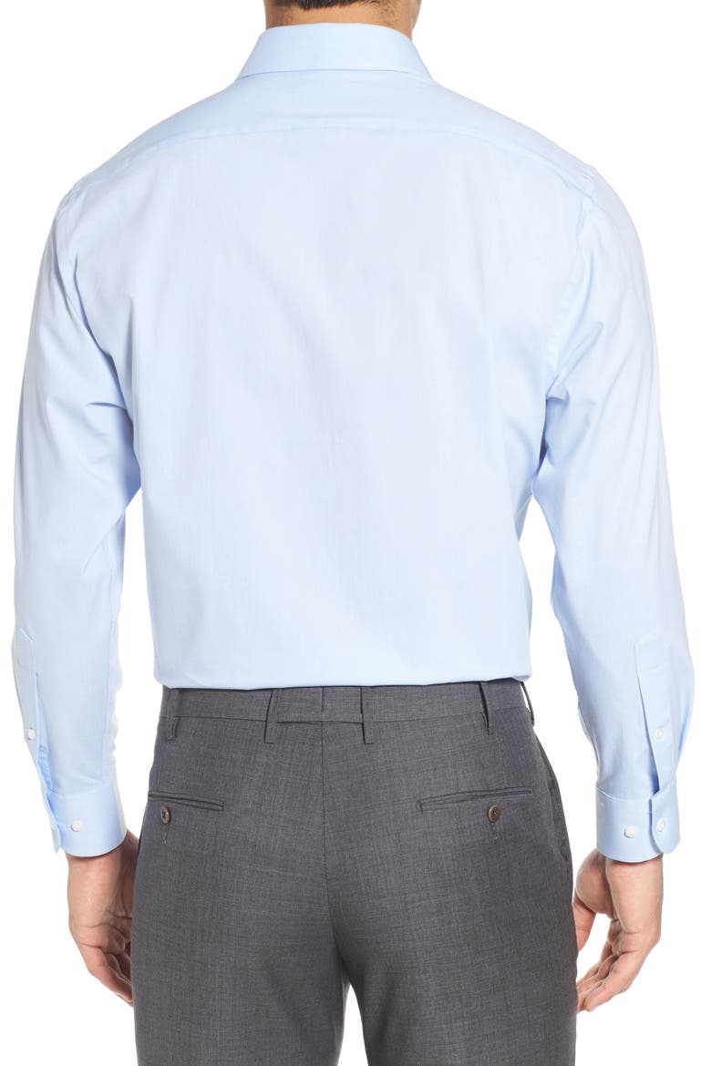 Tech-Smart Traditional Fit Stretch Pinpoint Dress Shirt, Alternate, color, BLUE XENON