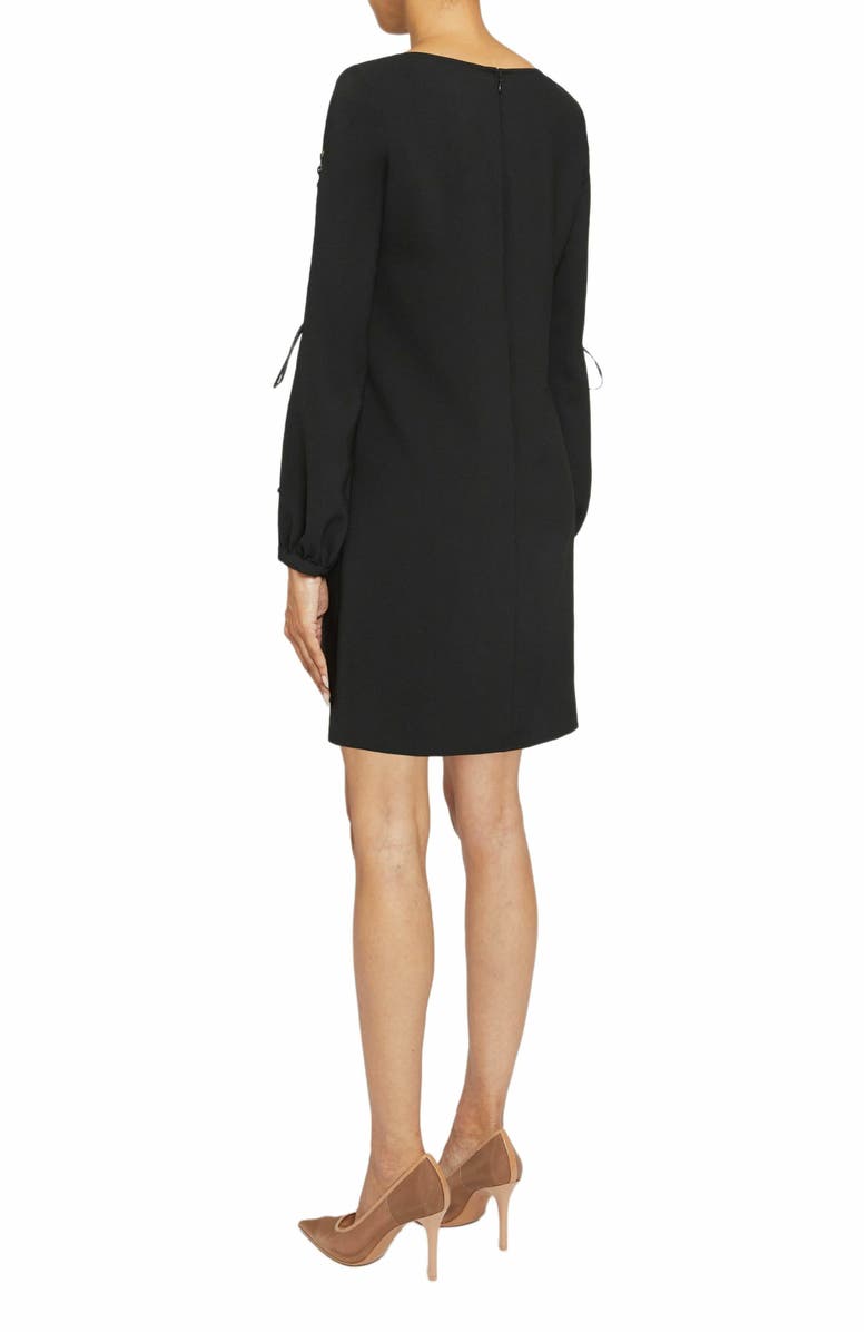 Santorelli ARIES Long Sleeve Shift Dress with Grommet Detail, Alternate, color, Black