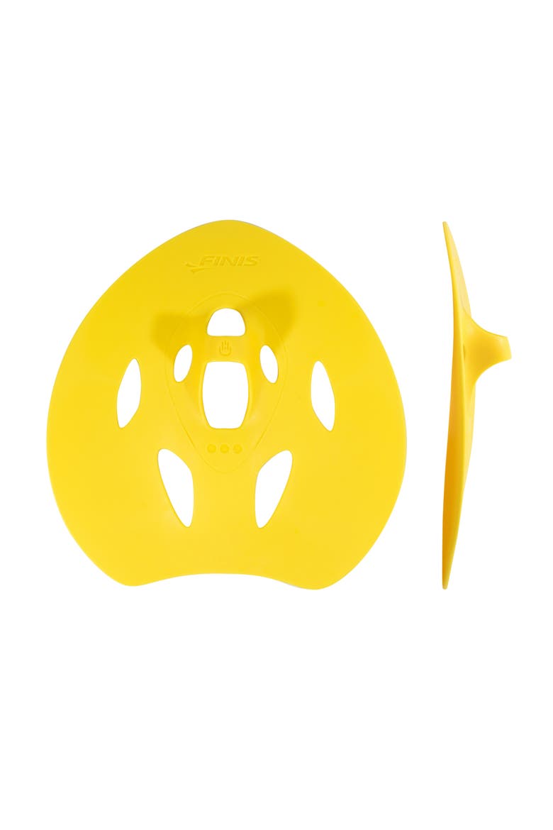 Manta Swim Training Paddles Strapless Design for Stroke Technique Floating Hand Paddles Build Strength, Main, color, Yellow