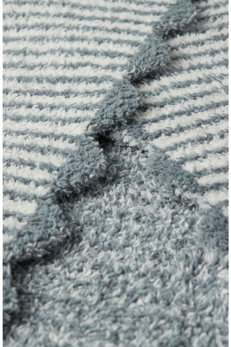 CozyChic Striped Scalloped Receiving Blanket, Alternate, color, BLUE COVE-CREAM