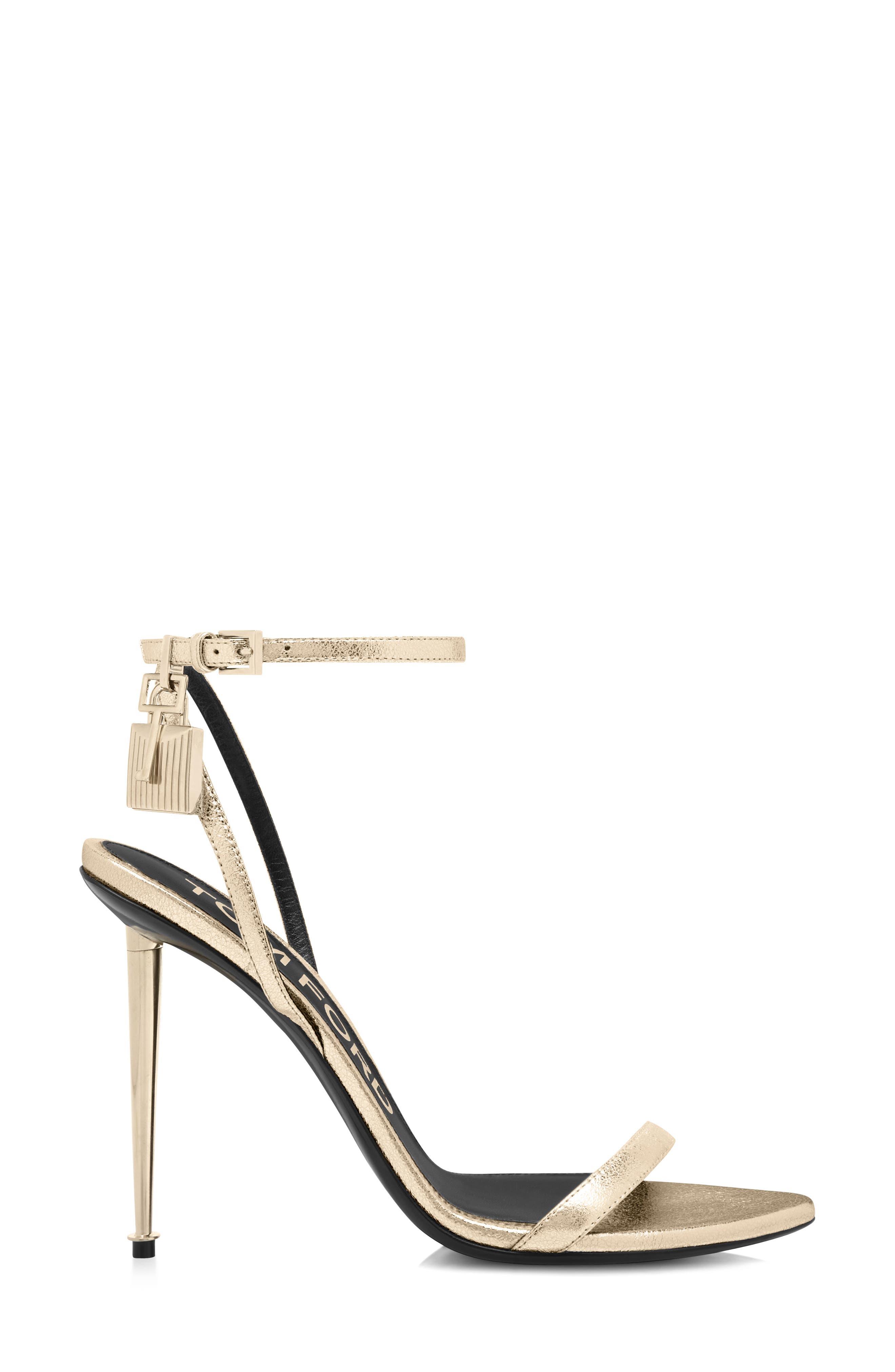 TOM FORD Padlock Sandal, Alternate, color, Pale Gold