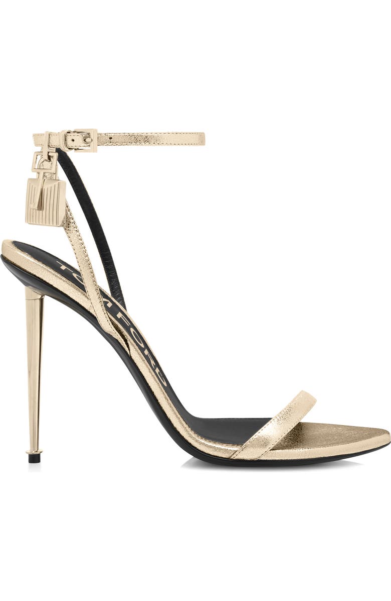 TOM FORD Padlock Sandal, Alternate, color, Pale Gold