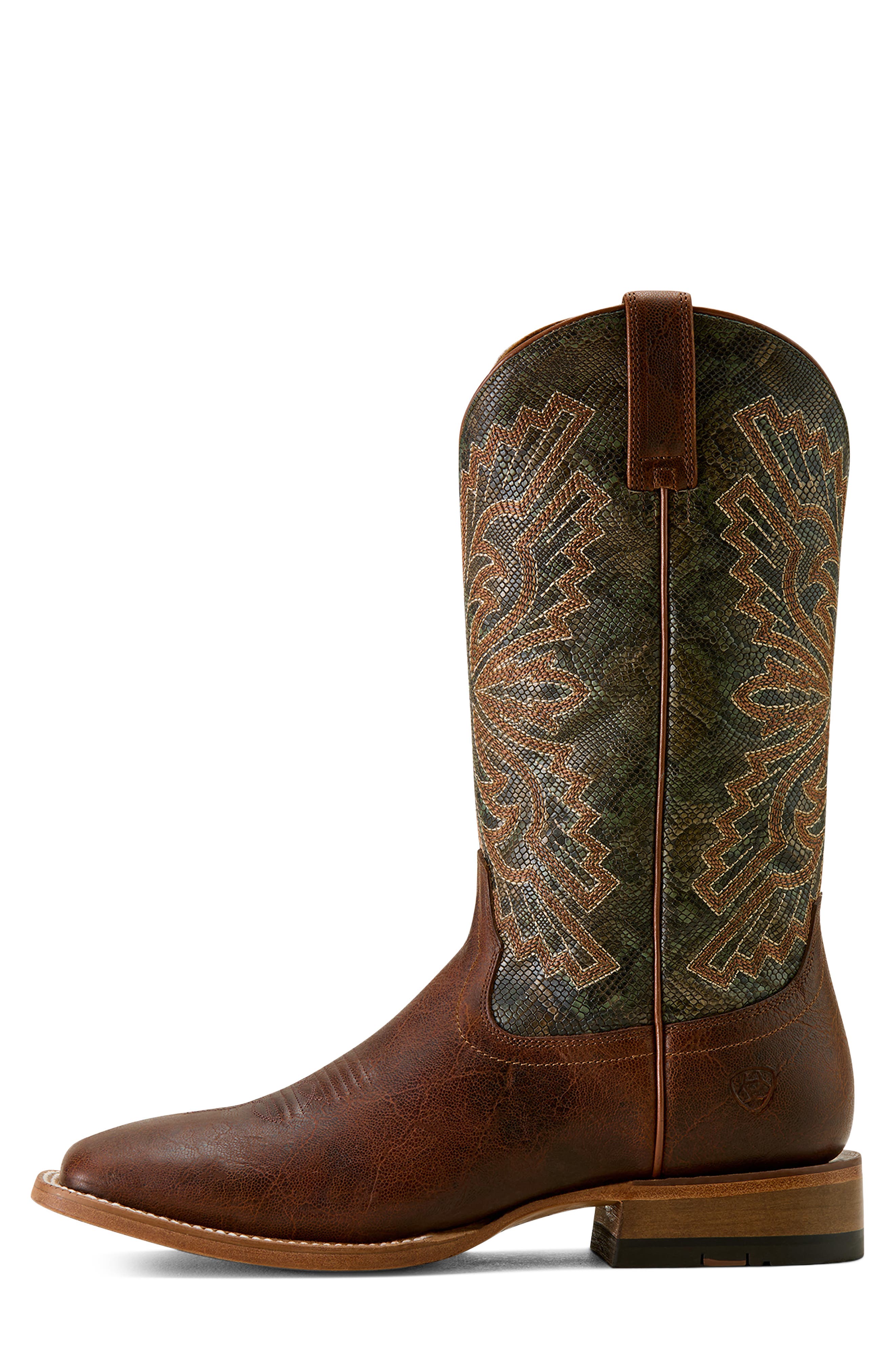 Snakeskin Embossed Western Boot, Alternate, color, COGNAC/ VINTAGE SNAKE PRINT