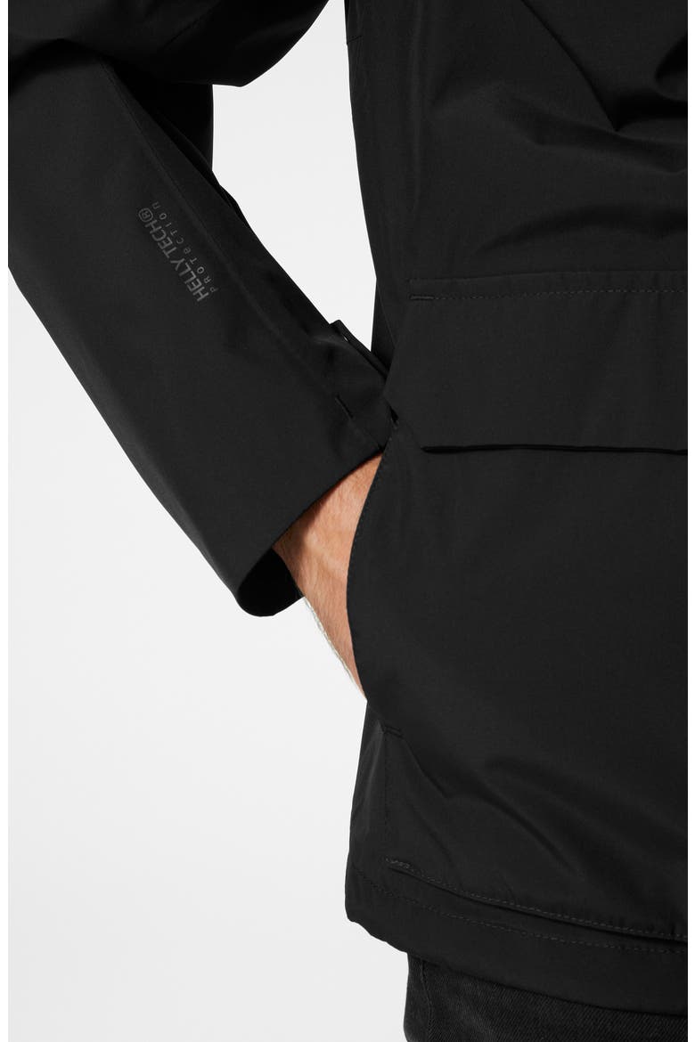 T2 Utility Hooded Rain Jacket, Alternate, color, BLACK
