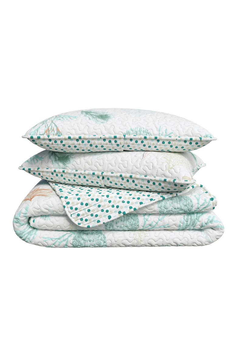 Coastal Theme Quilt Set, Main, color, CORAL REEF