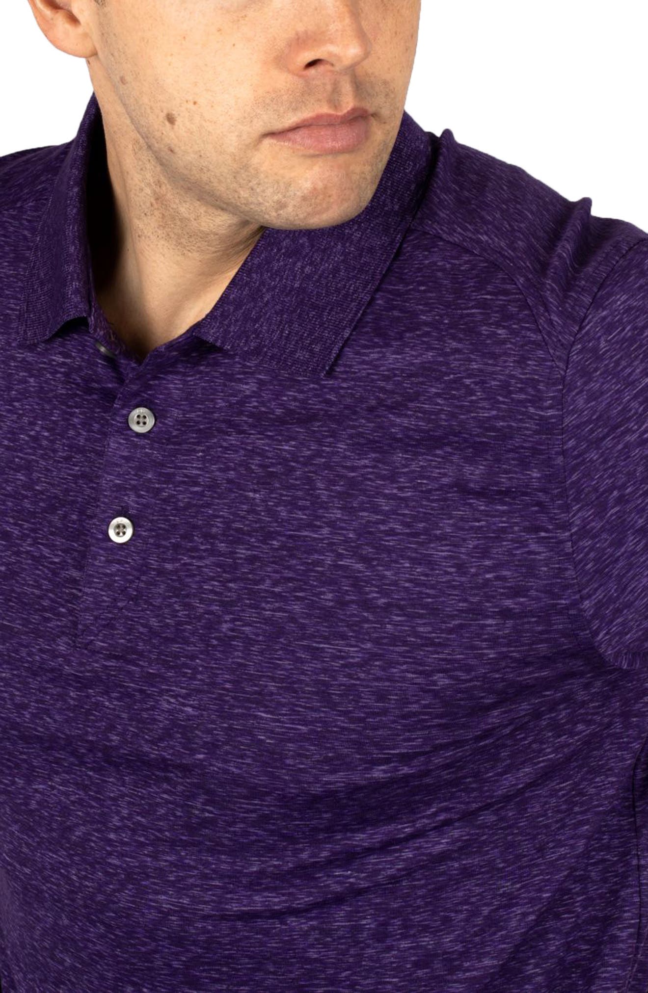 Cutter & Buck Advantage Space Dye Jersey Polo in Dark College Purple 