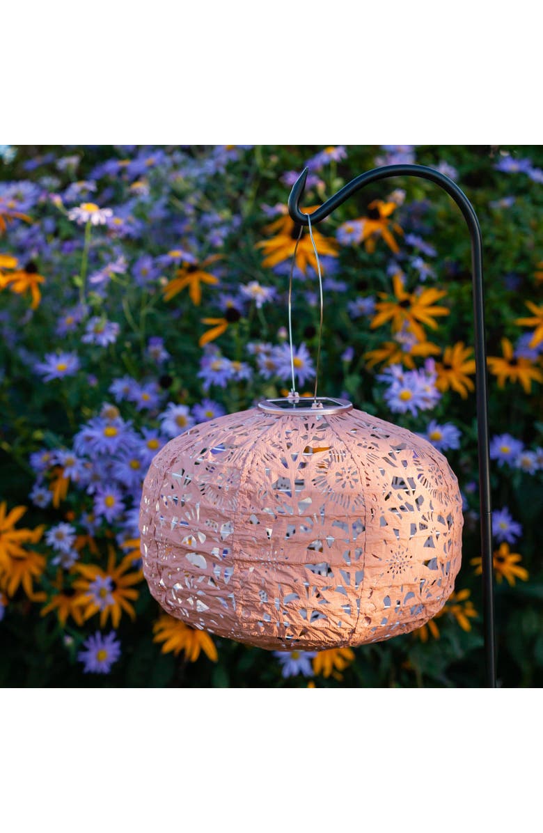 Allsop Home & Garden Soji Stella - Square Solar Lantern, Alternate, color, Clay