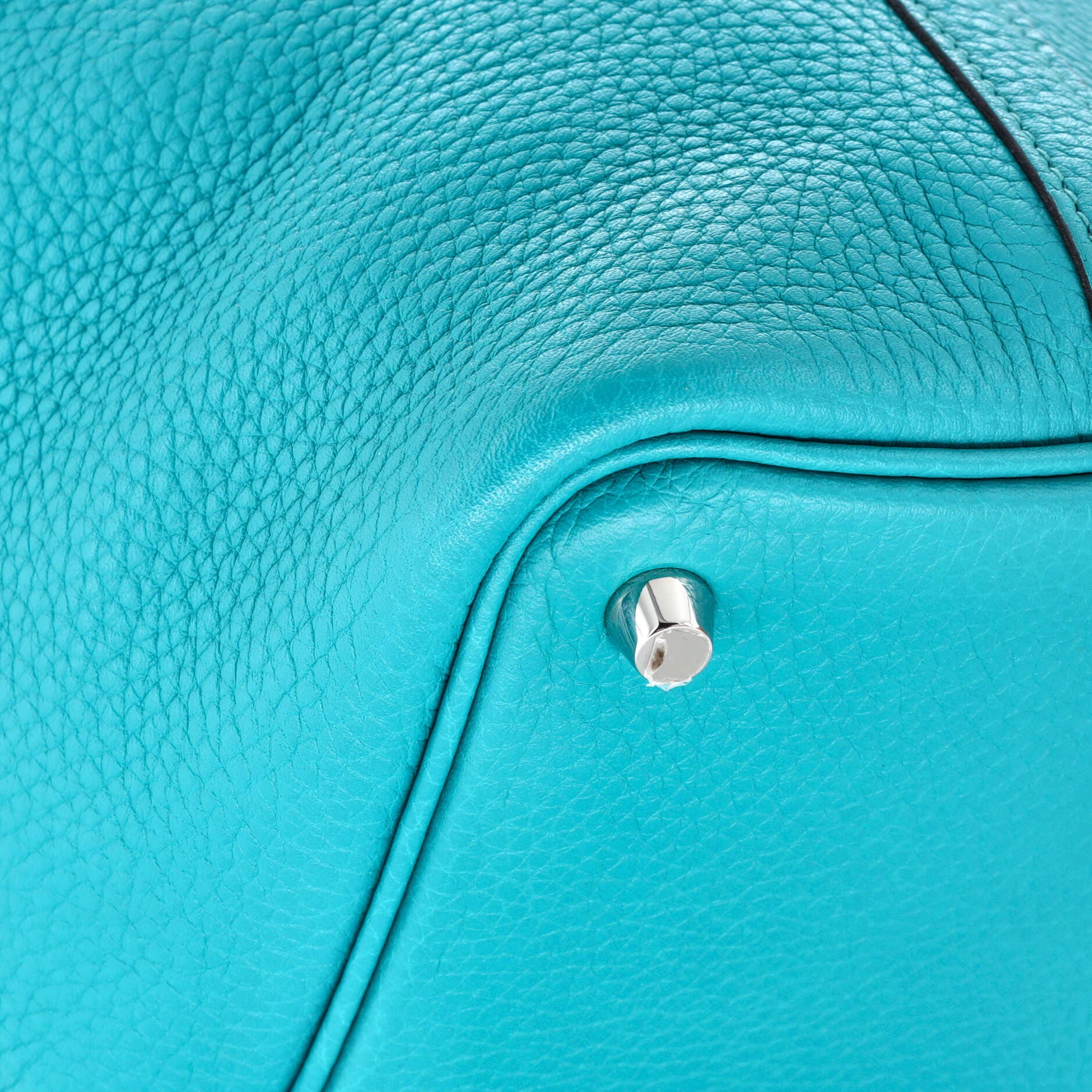 Pre-Owned Hermes Picotin Lock Bag Clemence PM, Alternate, color, Bleu Paon