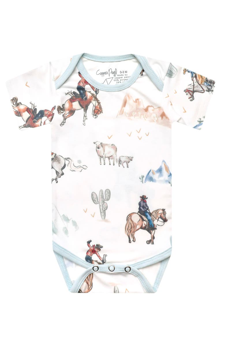 Copper Pearl Boone Short Sleeve Bodysuit, Main, color, Boone