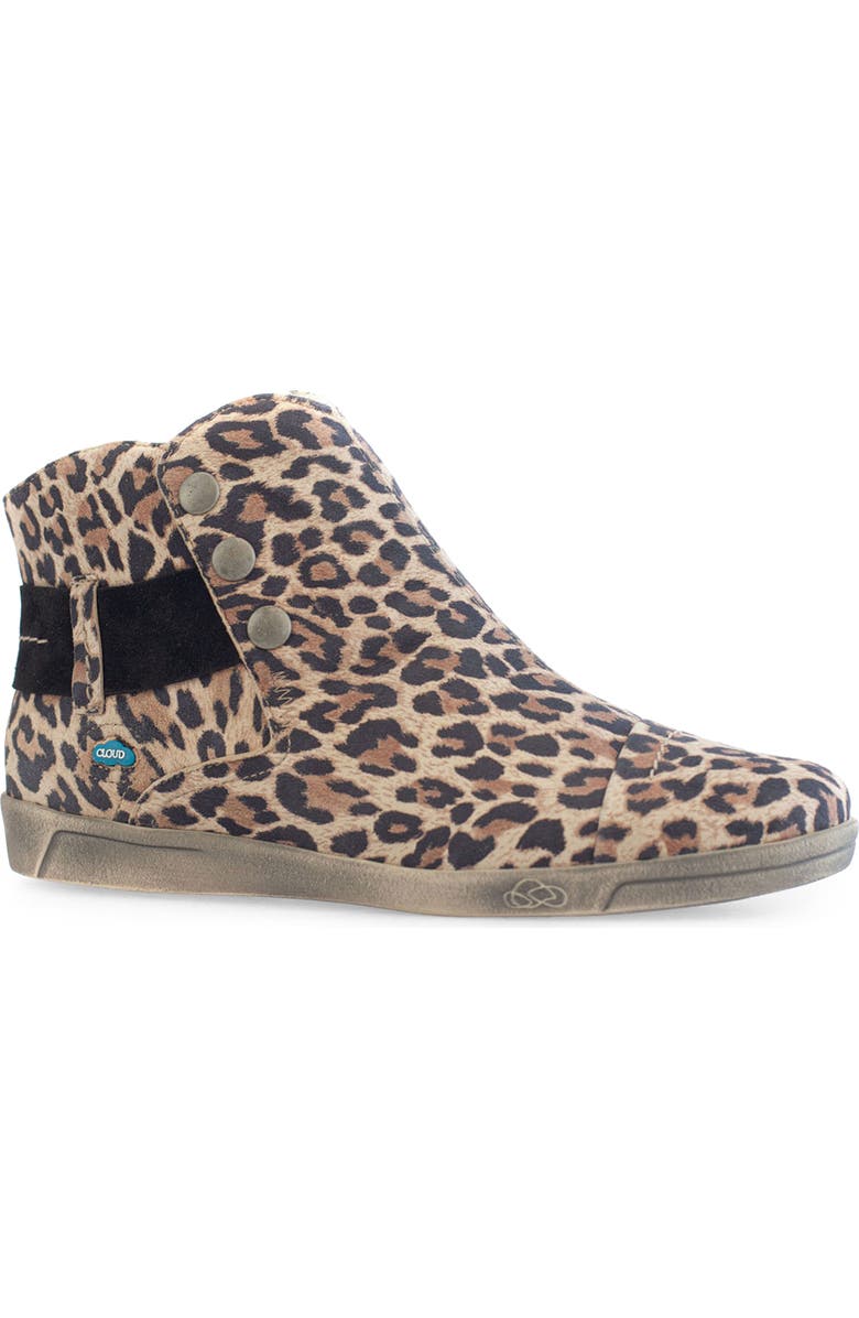 CLOUD Faux Fur Lined Leopard Print Boot, Main, color,