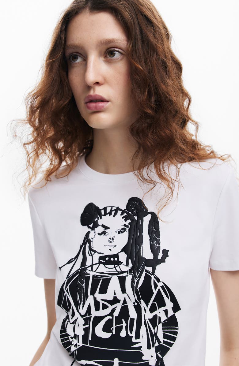 Desigual Choi Lacroix Cotton Graphic T-Shirt, Alternate, color, 