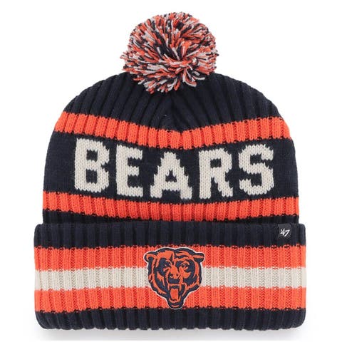 Men's '47 Navy Chicago Bears Bering Cuffed Knit Hat with Pom