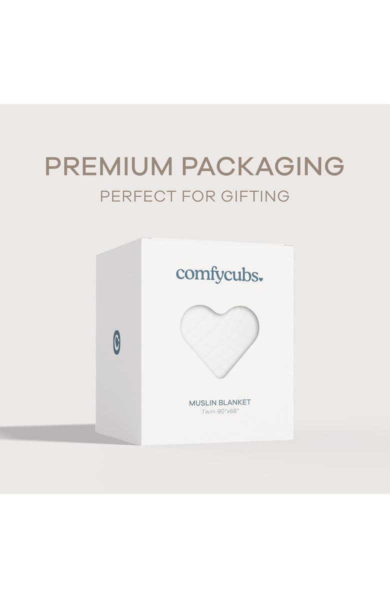 Comfy Cubs Adult Muslin Blanket, Alternate, color, White