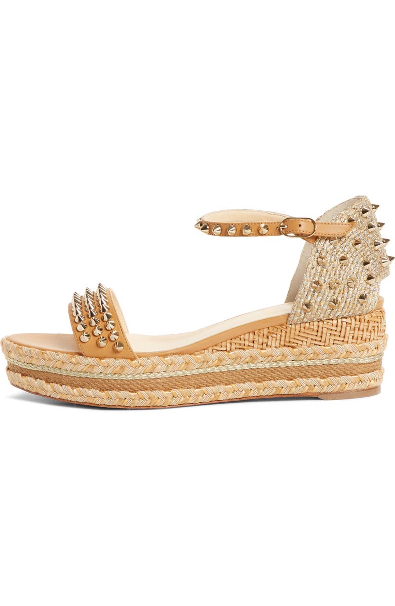 Christian Louboutin Madmonica Spike Wedge Sandal, Alternate, color,