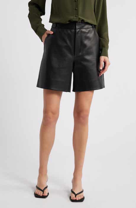 FRAME Easy Leather Shorts