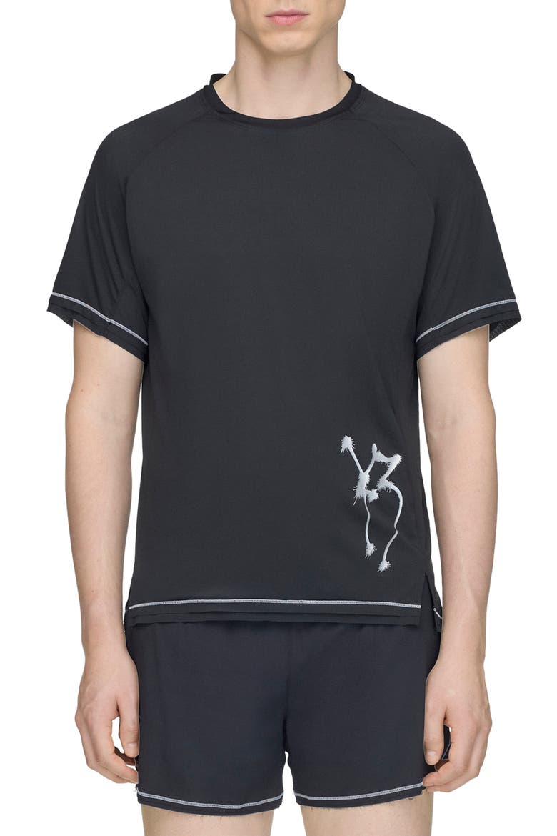 Chito Graphic Running Short Sleeve Tee, Main, color, BLACK