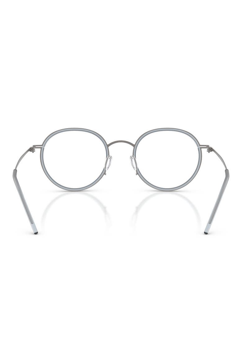 49mm Small Round Optical Glasses, Alternate, color, MATTE GUNMETAL / DEMO LENS