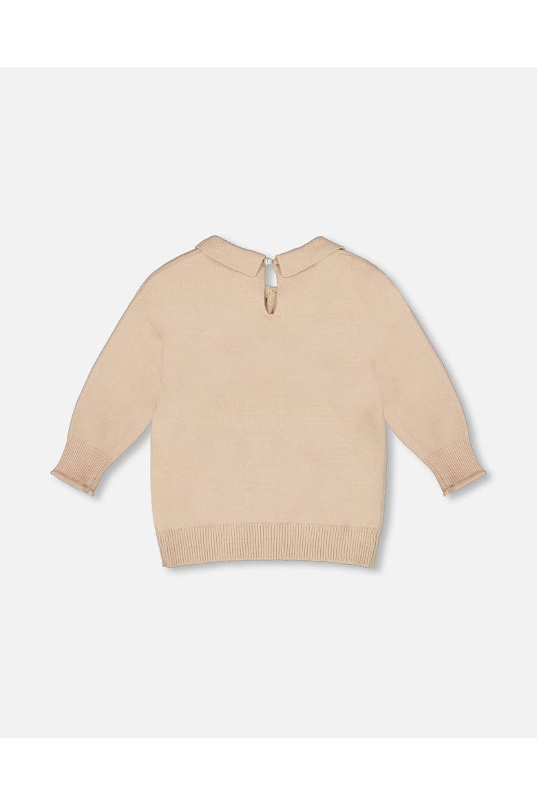 3/4 Sleeve Knitted Sweater, Alternate, color, Beige