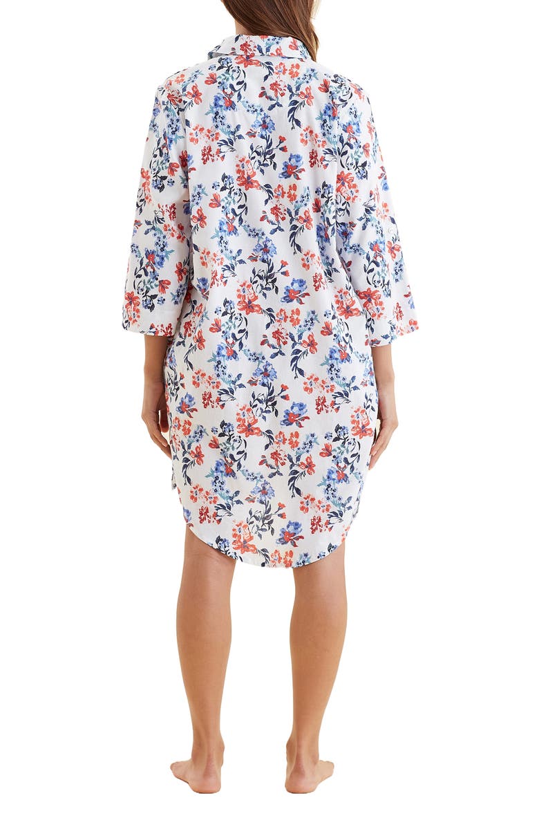 Papinelle Harper Pleated Cosy Organic Cotton Nightgown, Alternate, color,