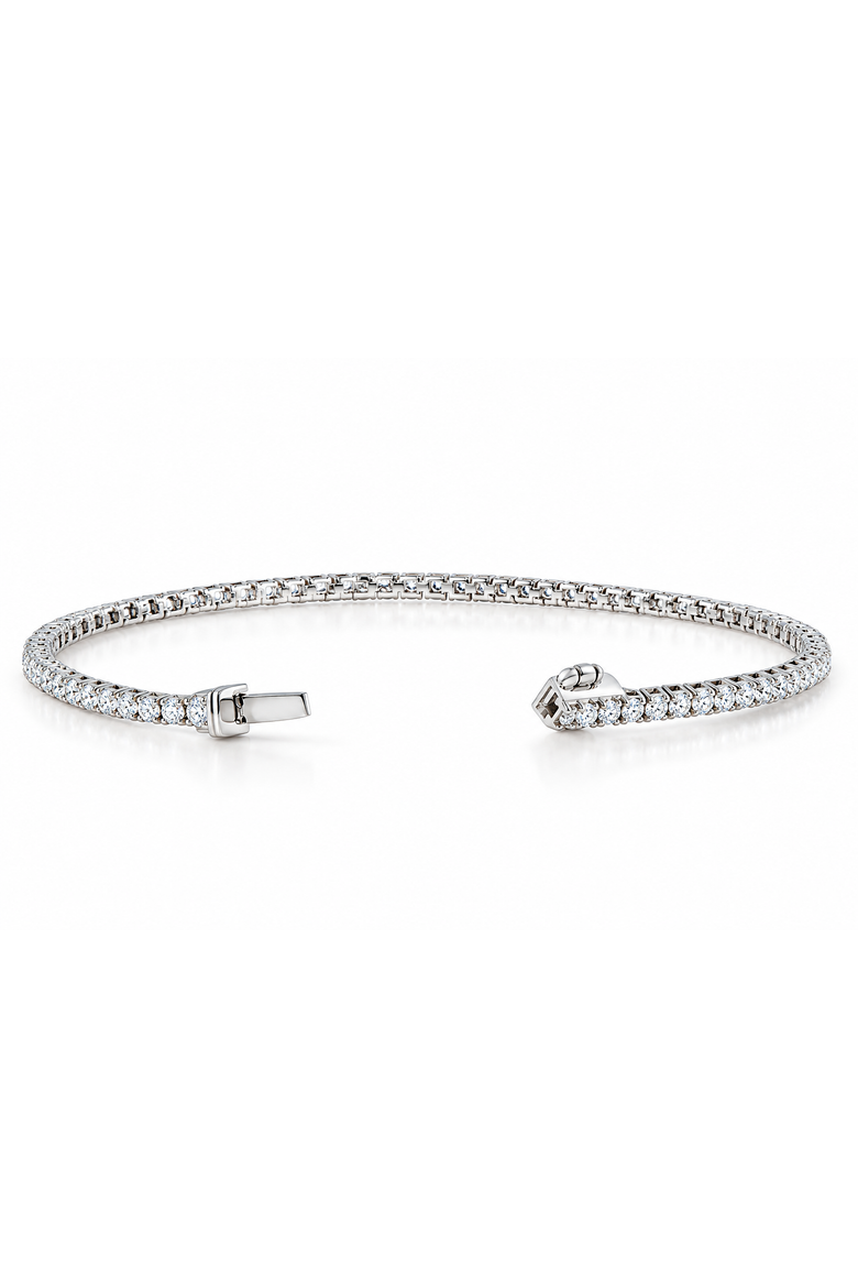 2 - 4ct Diamond Tennis Bracelet 7" Lab Grown, Alternate, color, Silver - 3Ct