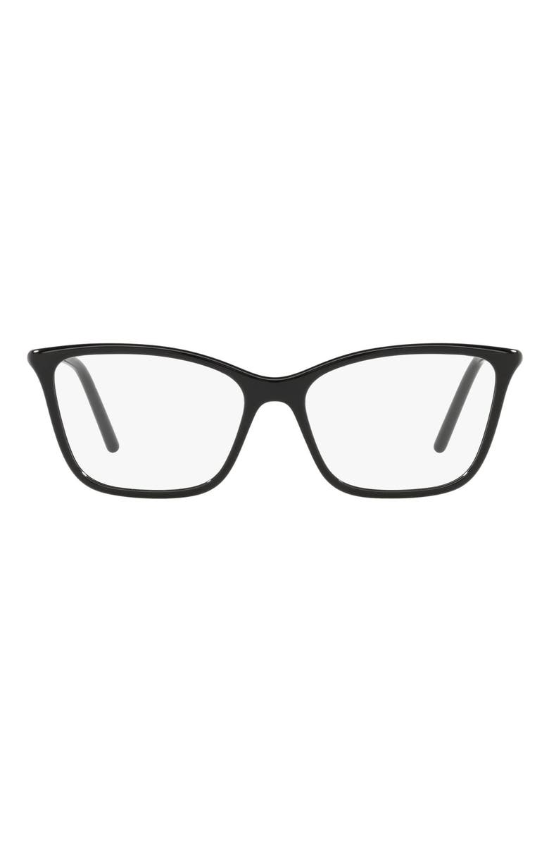 Prada 55mm Rectangular Optical Glasses, Main, color,