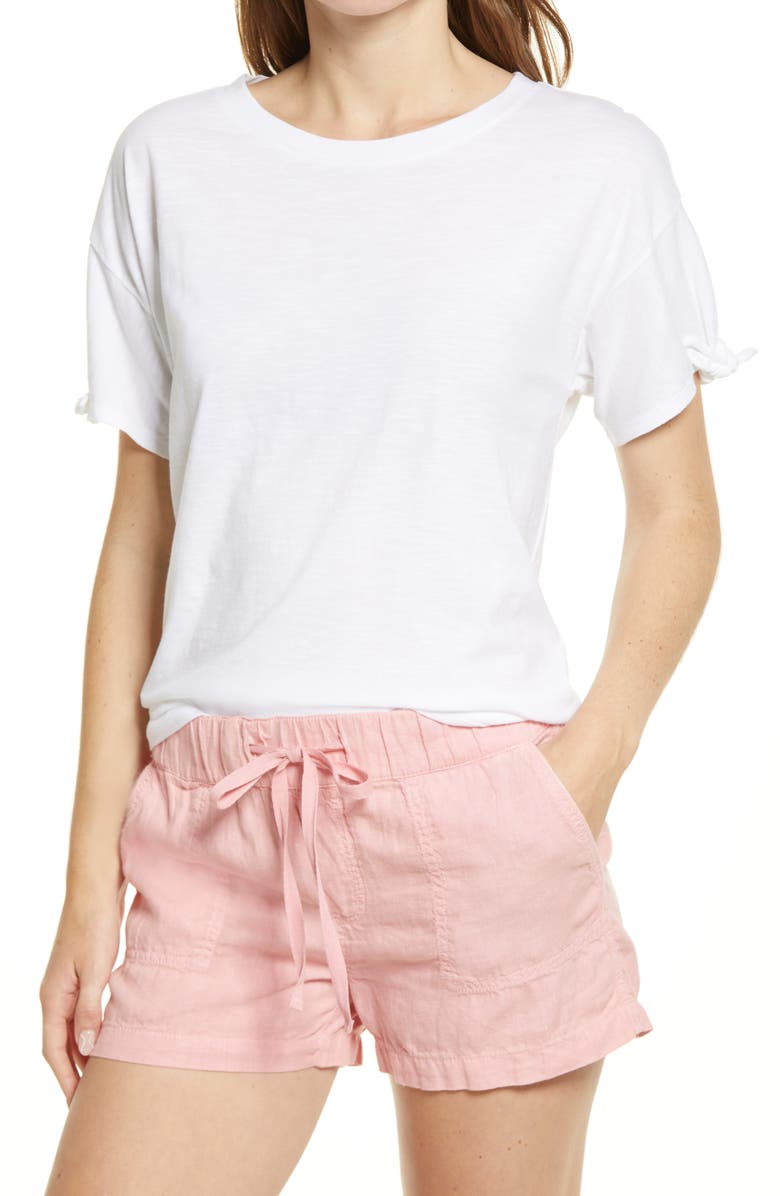 Caslon<sup>®</sup> Tie Sleeve T-Shirt, Main, color, 