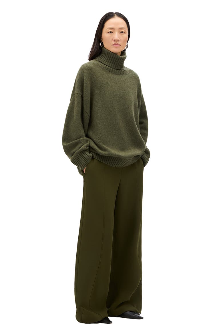 Oversized Luxe Turtleneck, Alternate, color, Moss