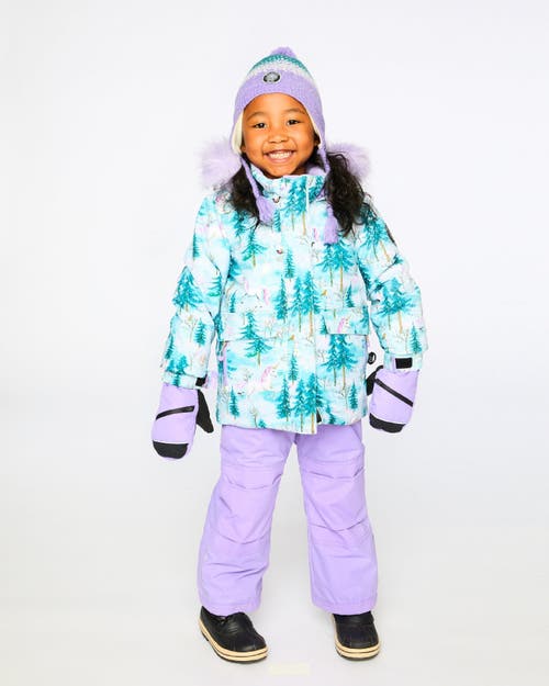 Deux Par Deux Girls Winter Mittens Teknik In Purple