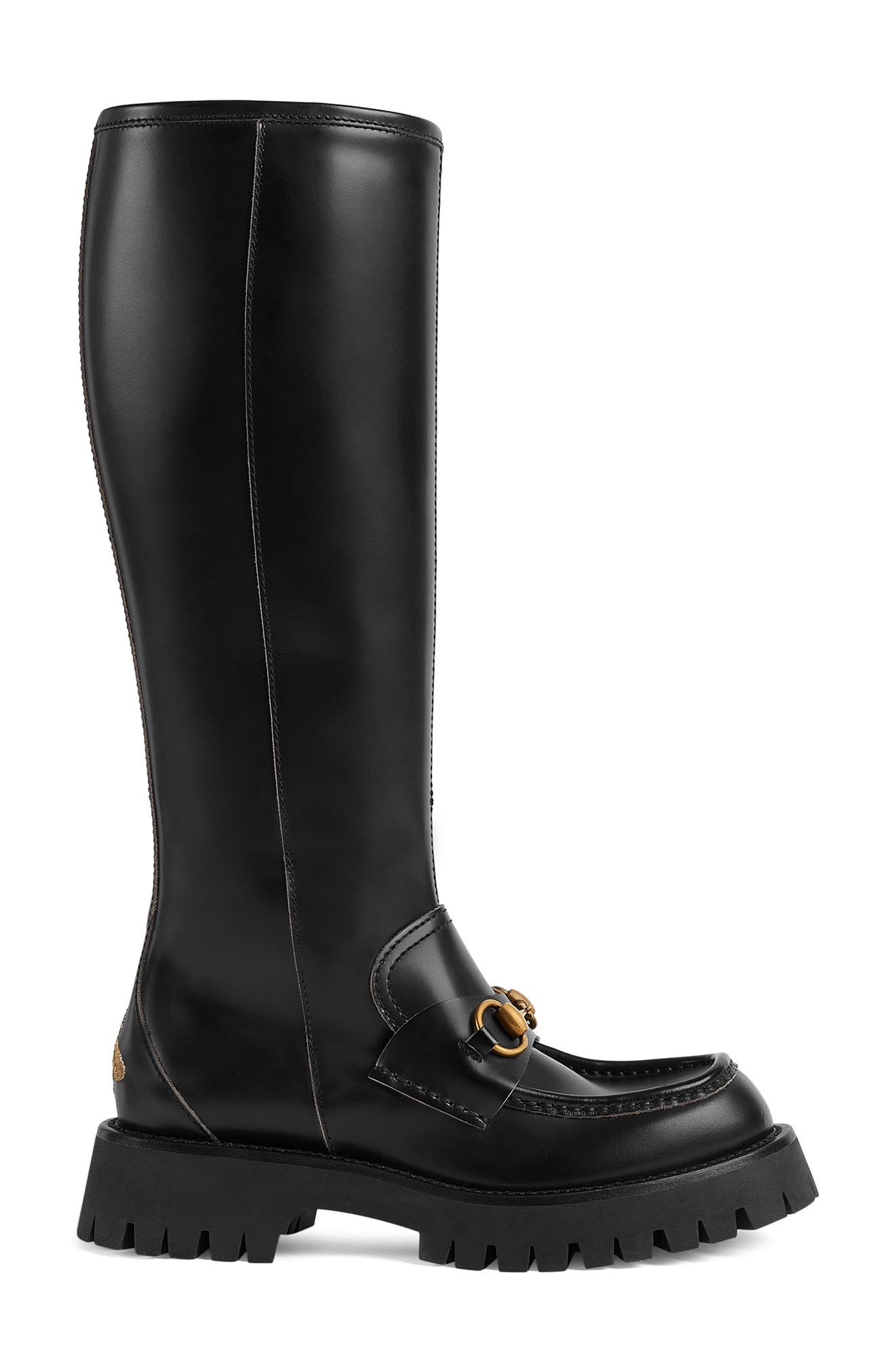 Gucci Harald Horsebit Knee High Platform Boot, Alternate, color, 