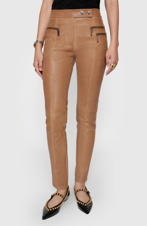 Wilder Stretch Leather Moto Pants