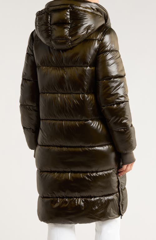 Bcbgeneration Pillow 3/4 Hooded Longline Puffer Coat In Blue