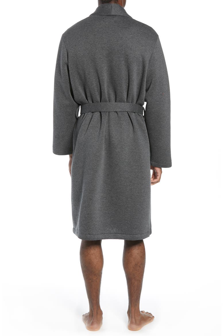 Piqué Robe, Alternate, color, CHARCOAL HEATHER