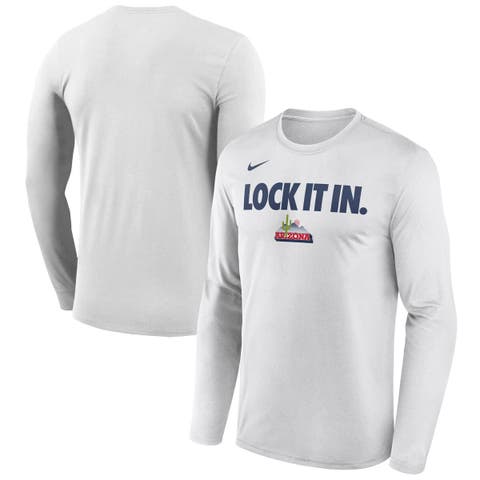 Men's Nike  White Arizona Wildcats 2026 On-Court Bench Long Sleeve T-Shirt