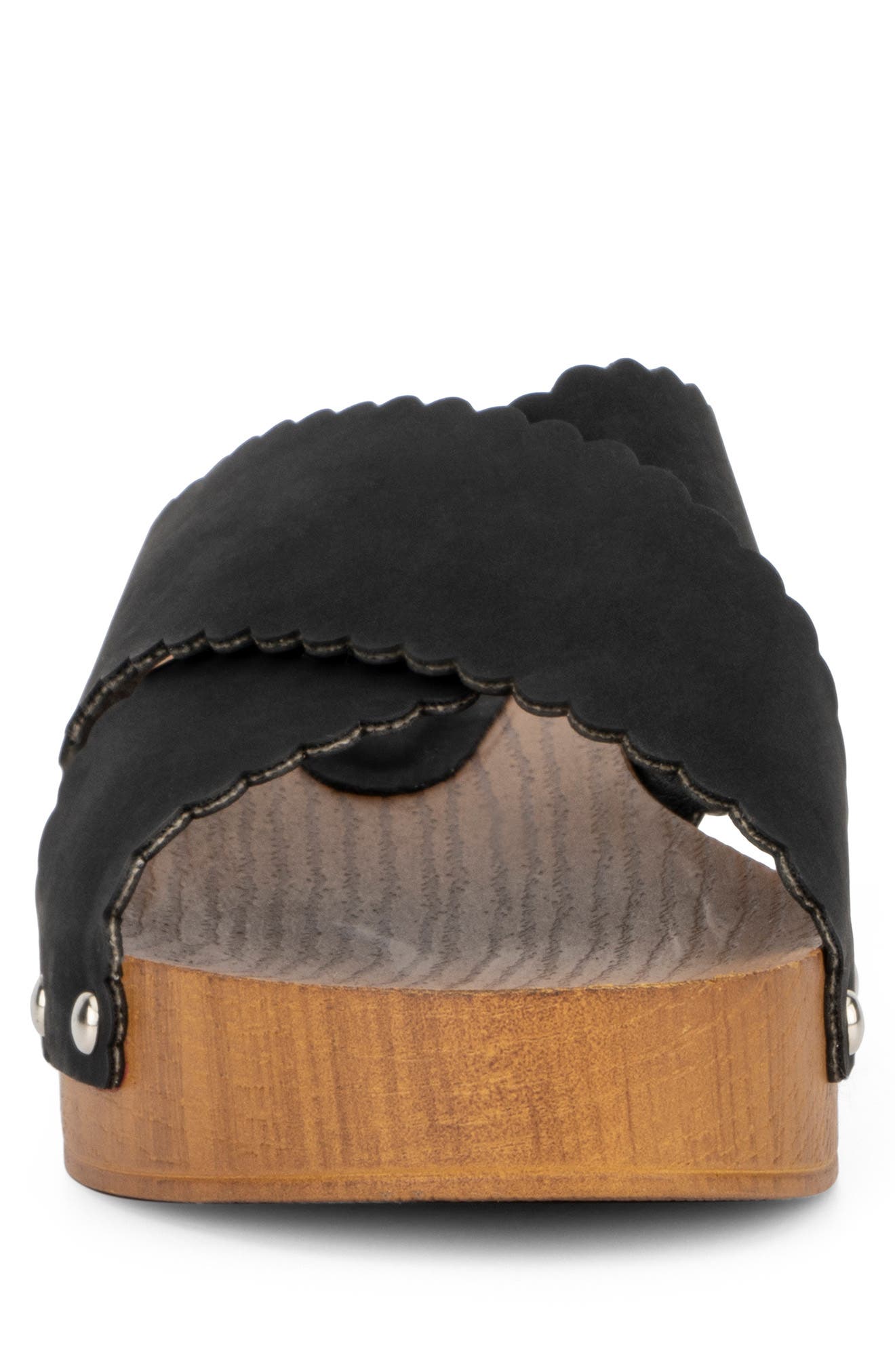 OLIVIA MILLER Coco Plum Scalloped Strap Block Heel Sandal, Alternate, color, 