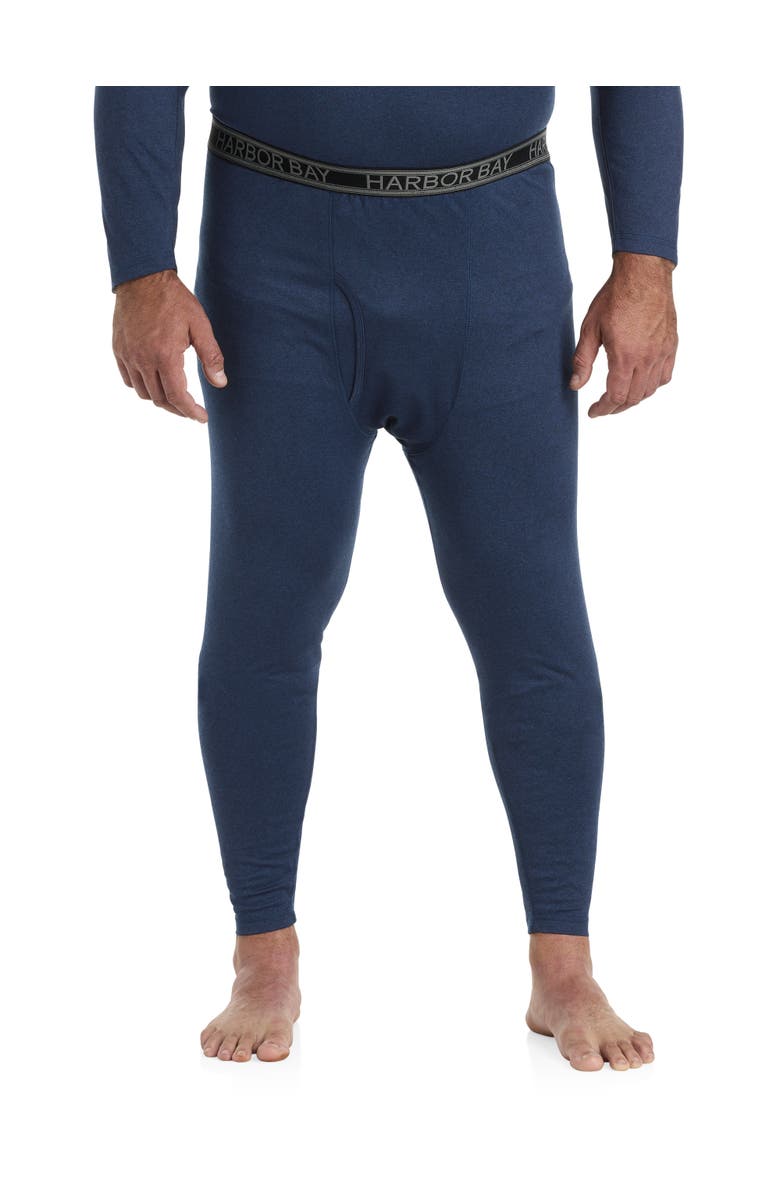 Harbor Bay by DXL Big & Tall Colder Weather Level 2 Performance Thermal Pants, Main, color, Blue Heather