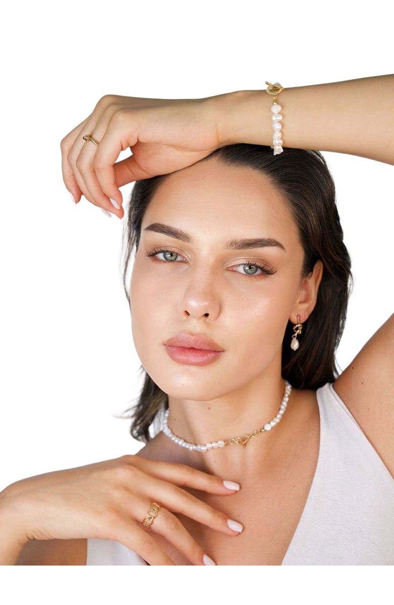 DLORIA Pearl Necklace Freshwater Pearl Necklace with Baroque Freshwater Pearls, Alternate, color, 