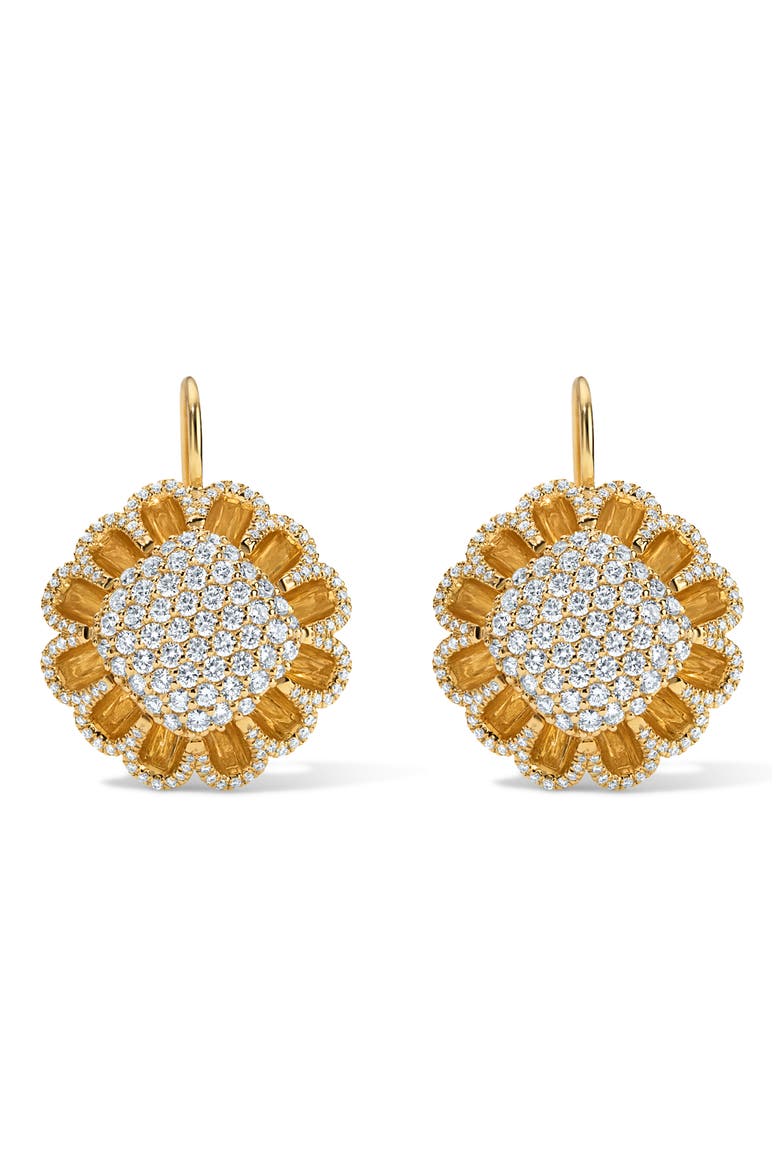 Floating All Diamond Drop Earrings, Main, color, 18K YELLOW GOLD