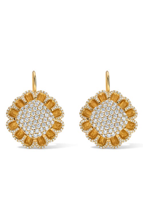 Mindi Mond Floating All Diamond Drop Earrings In Gold