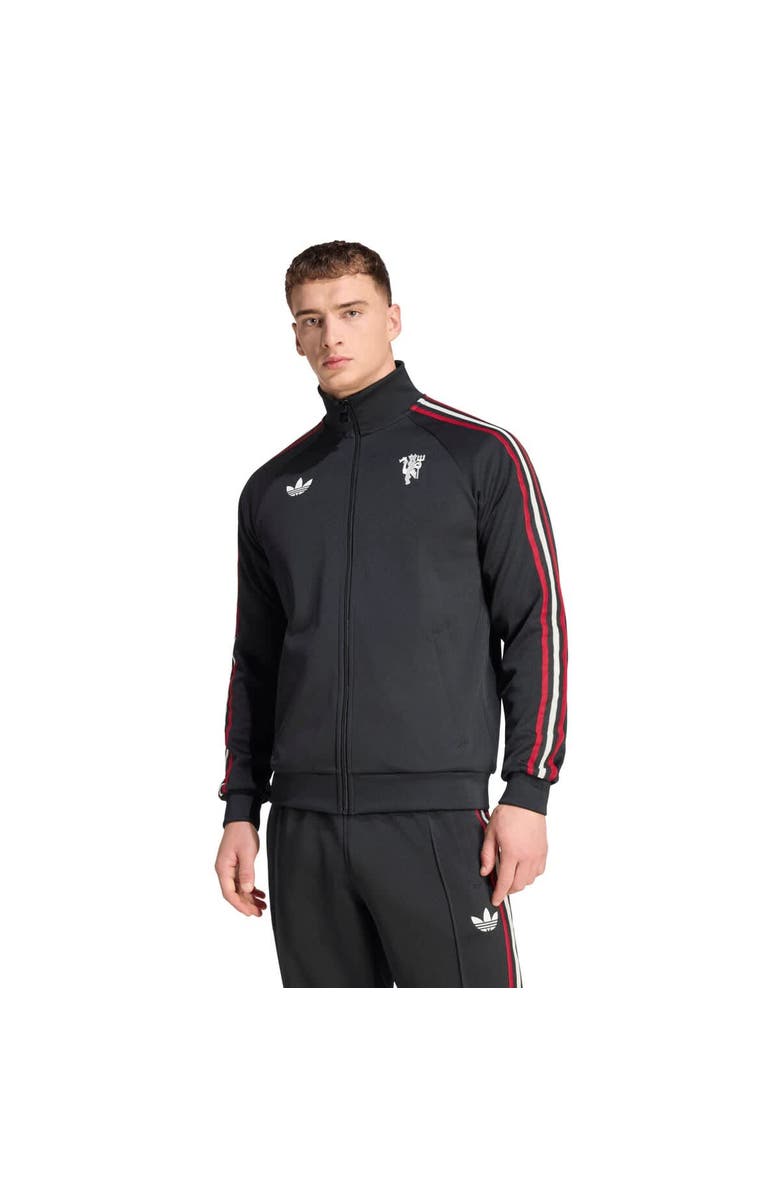 adidas Originals Men's adidas Originals  Black Manchester United Culturewear Full-Zip Track Jacket, Main, color, Black