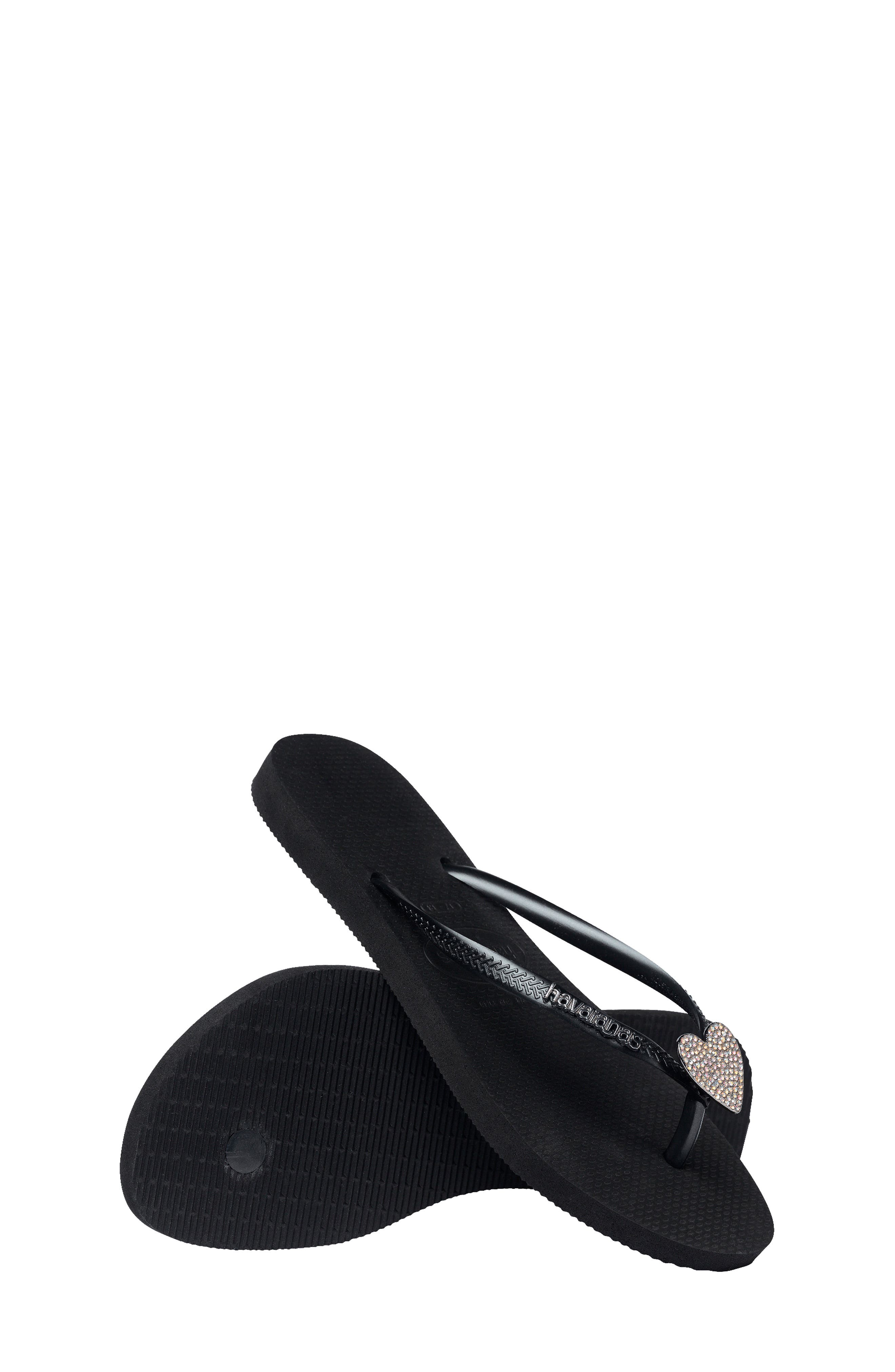 Havaianas Kids' Slim Crystal Charm Flip Flop, Alternate, color, 