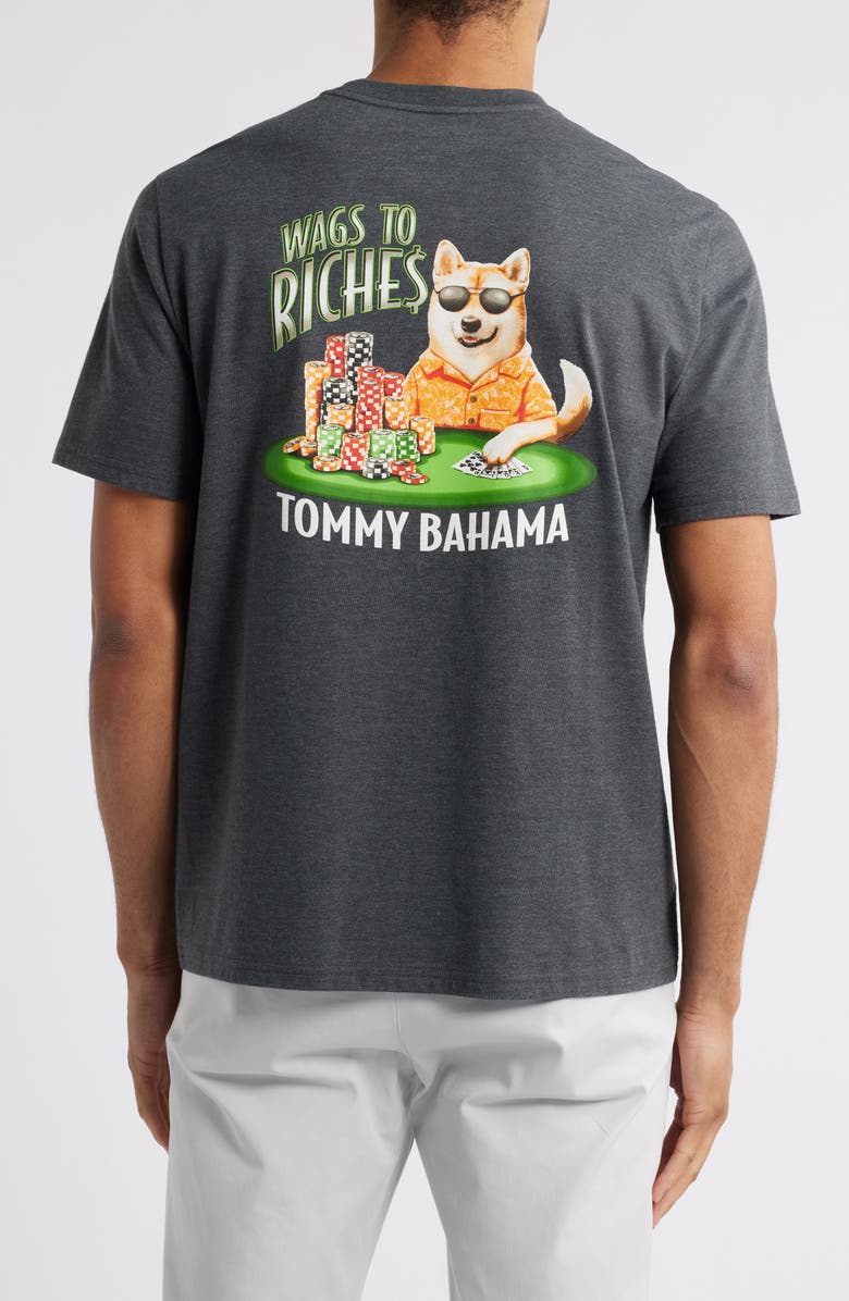 Tommy Bahama Wags to Riches Graphic Pocket T-Shirt, Alternate, color, Coal Heather