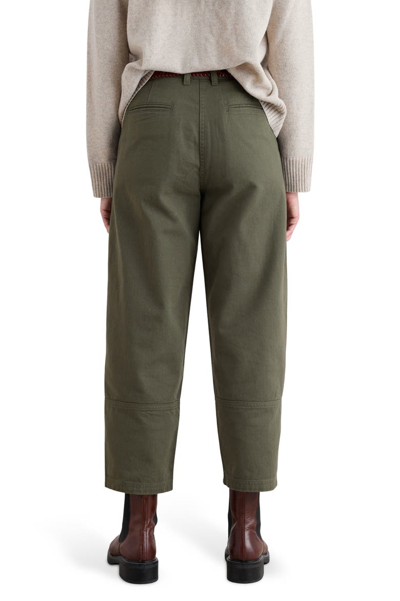 Painted Forms Ankle Barrel Leg Organic Cotton Pants, Alternate, color, NORI
