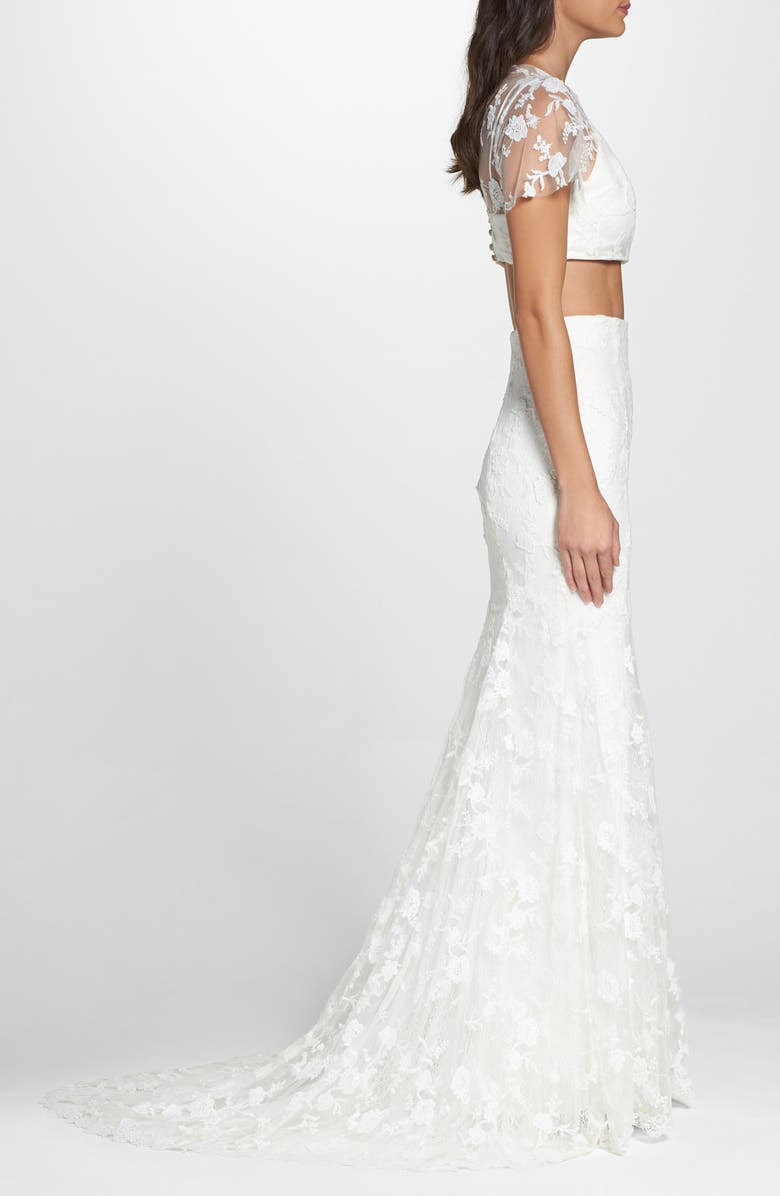 Heartloom Maddie Lace Two-Piece Mermaid Gown, Alternate, color, 