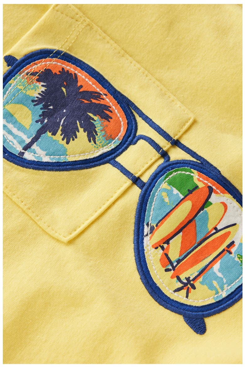 Kids' Short Sleeve Badge T-Shirt, Alternate, color, SPRING YELLOW SUNGLASSES