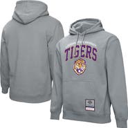 Mitchell & Ness Men's Mitchell & Ness  Heather Gray LSU Tigers Classic Arch Pullover Hoodie