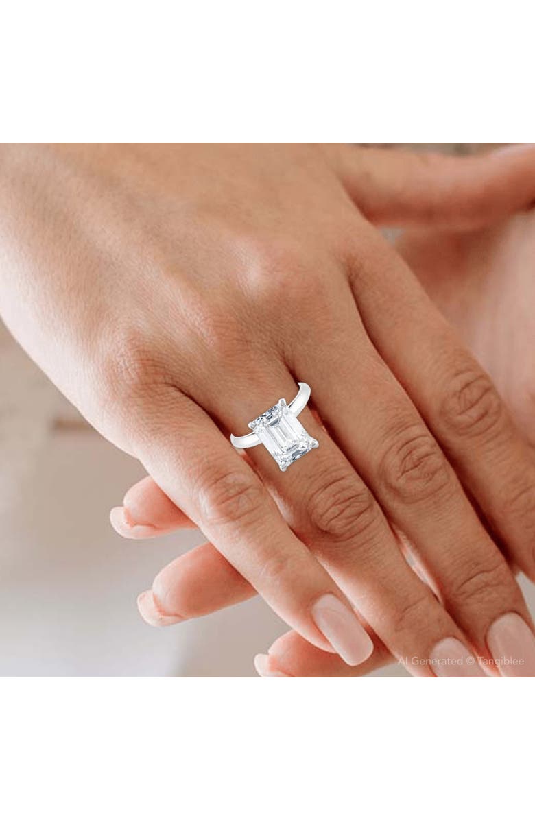Bliss Diamond 4Ct Emerald Cut Certified Diamond Engagement Ring 14k Gold Lab Grown, Alternate, color,