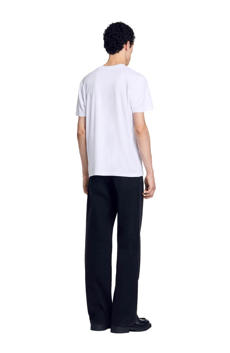SANDRO Cotton T-shirt, Alternate, color, White