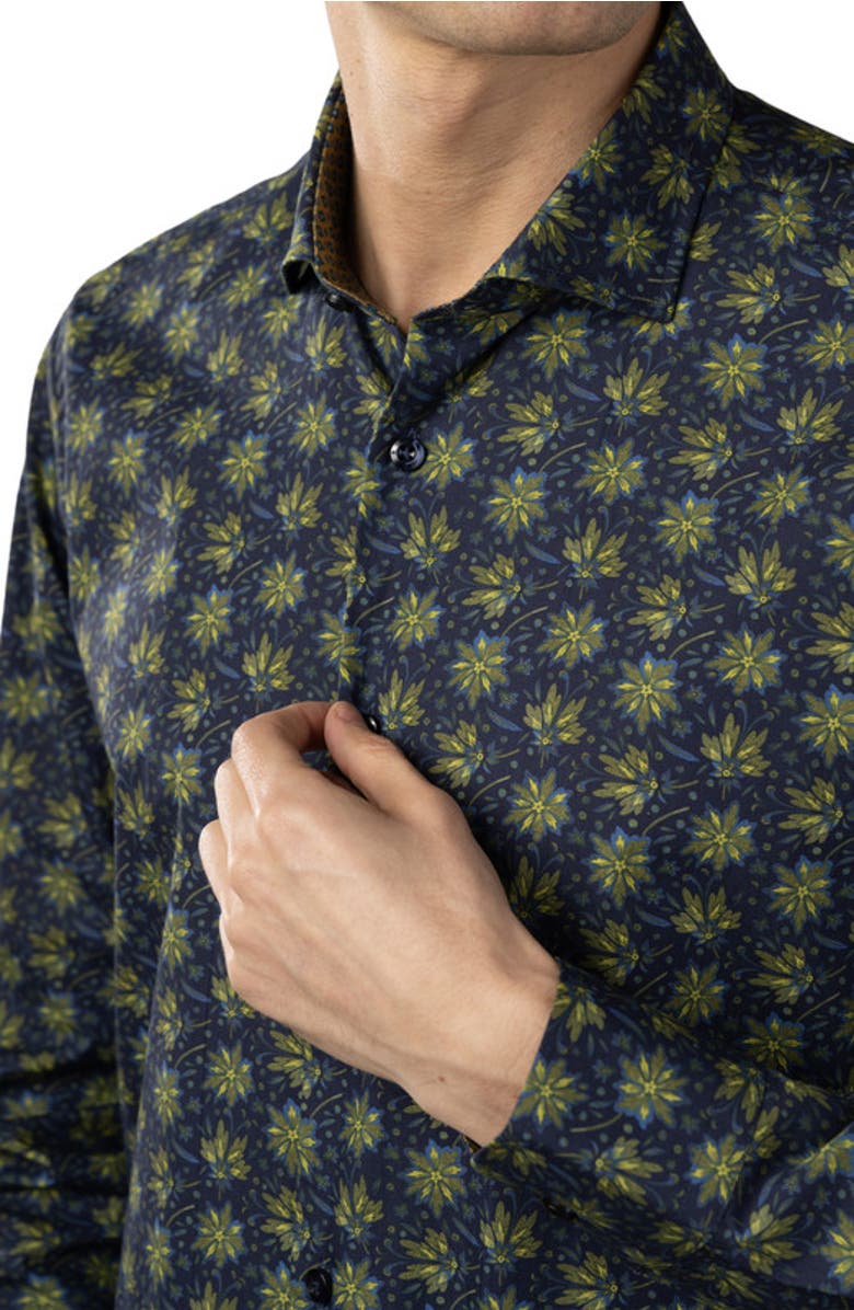 Luchiano Visconti Leo  Floral Print Shirt, Alternate, color, Multi