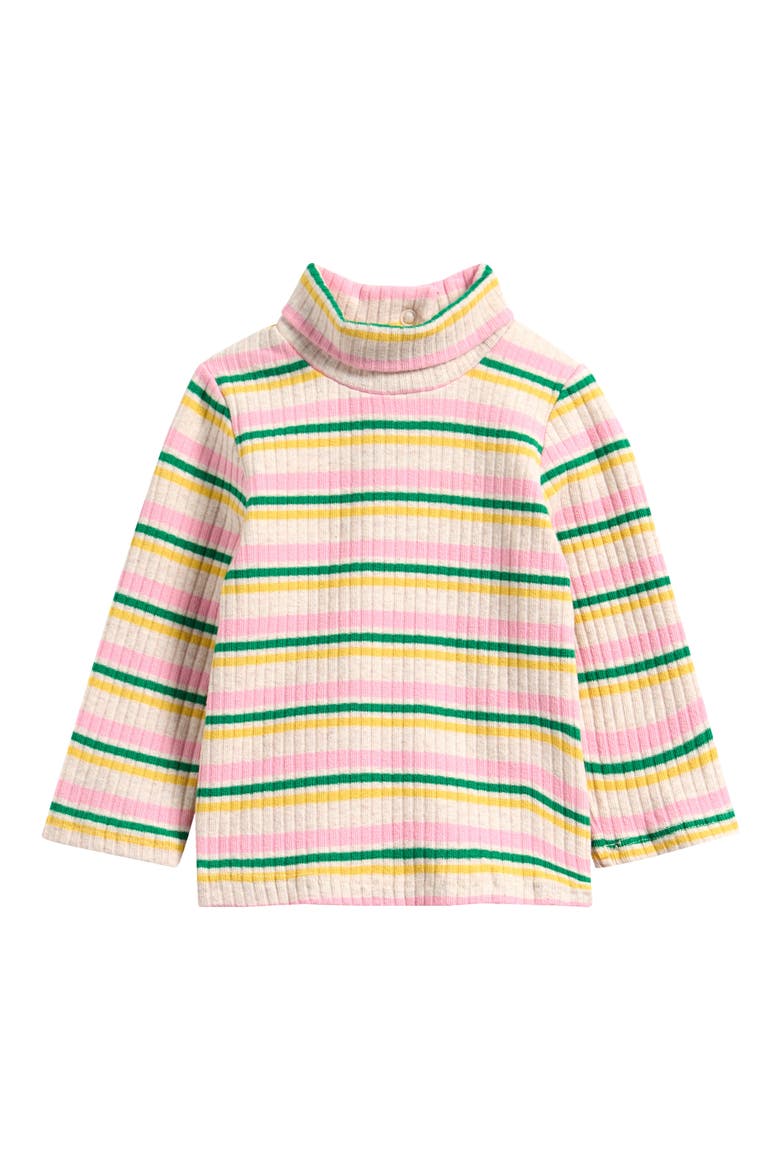 Stripe Rib Turtleneck Sweater, Main, color, MULTICOLOR