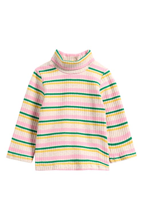 Bobo Choses Stripe Rib Turtleneck Sweater In Multi
